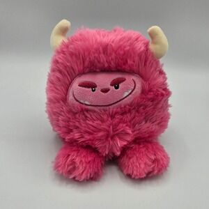 Giggle Scape Pink Fluffy Monster Plush Stuffed Animal Toy Kids